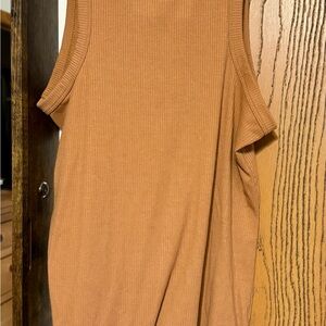 Torrid Super Soft Rib Knit Sleeveless Top in Light Rust